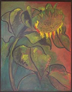 Sunflower #3, Early Painting
