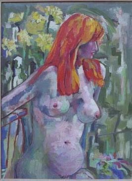 Nude with Red Hair