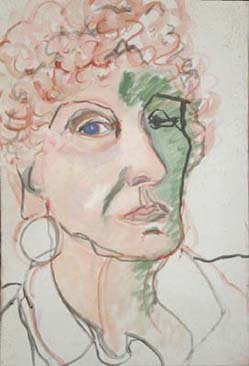 Self Portrait with Green Eyeshadow