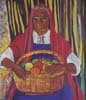 HelenArt - Mexican Woman w/ Basket of Flowers